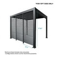 thumbnail image 6 of Mirador 10'x 13' 111S Outdoor Pergola Accessories-Aluminum Fixed Shutter Wall, Charcoal, 6 of 8