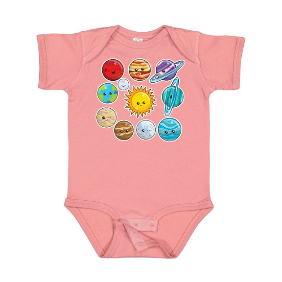 Inktastic Happy Sun Moon and Planets Boys or Girls Baby Bodysuit
