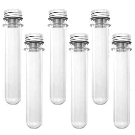 

UEETEK 20pcs Plastic Test Tubes with Screw Caps 40ml Bath Salt Containers