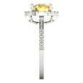 thumbnail image 3 of Clara Pucci 14K White Gold 1.8ct Yellow Halo Ring for Women, 3 of 8