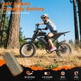 thumbnail image 4 of GlobalKeep Electric Dirt Bike for Teens Age 7+, 1000W Motor 1500W Peak E-Mountain Bike, 48V 17.5Ah Removable Battery, 16"x3" Fat Tire Electric Bike, Full Suspension, UL 2849, Red, 4 of 9