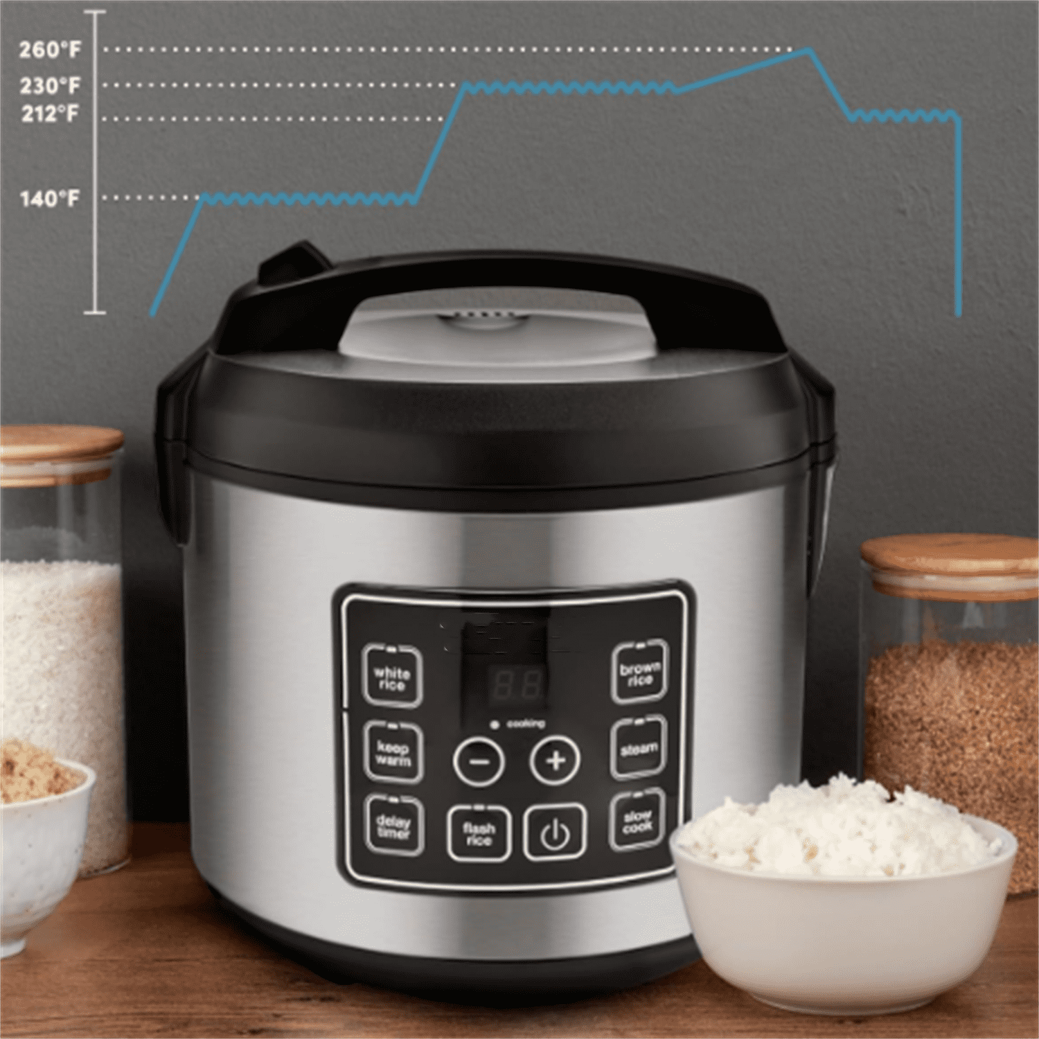 Free Shipping! Panasonic 1.5-cup Mini Rice Cooker with Glass Lid