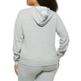 thumbnail image 2 of Love's Women's Plus Size Fleece Zip Up Hoodie Track Suit Set Jogging Pants, 2 of 4