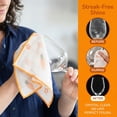 thumbnail image 2 of Unique Bargains 6 Pack Reusable Cute Pattern Quick Dry Dish Cloths Orange/Blue 12"x12", 2 of 8