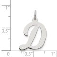 thumbnail image 4 of 925 Sterling Silver Daintty Letter D Initiale Nom Monogramme Collier Pendentif Pendentif, 4 of 8