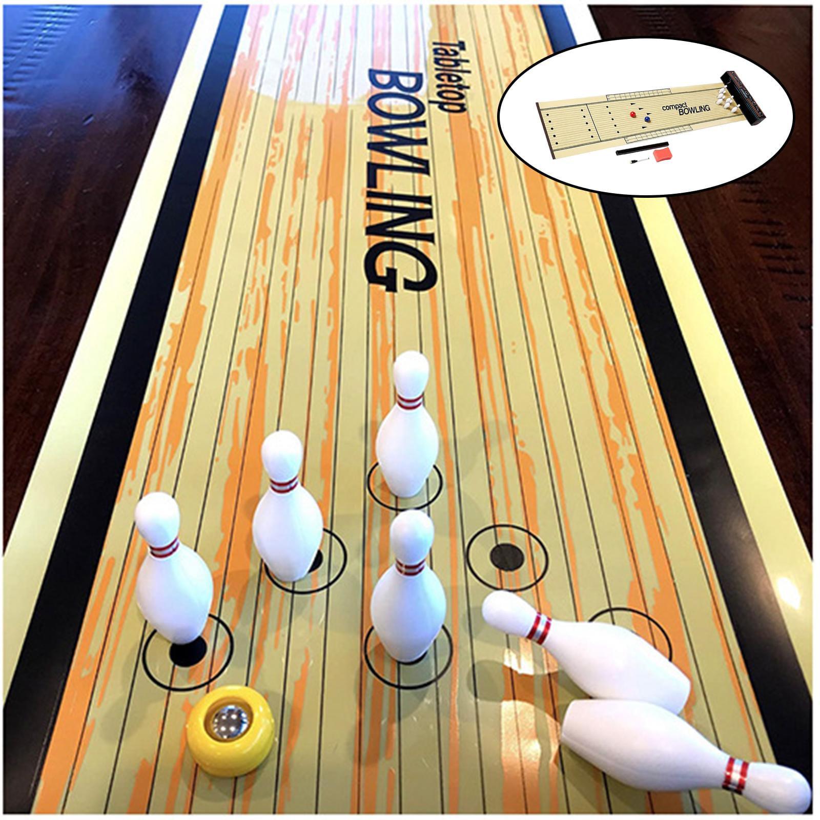 School Toddlers Best Home Game for Family Adults Travel Party Colcolo Mini Tabletop Bowling Game Indoor Bowling Set Desktop Bowling Games for Kids 