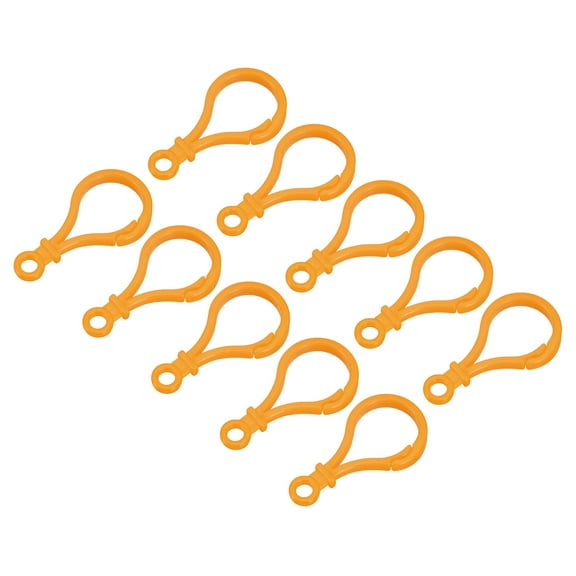 Plastic Lobster Clasps, Claw Snap Clip Hooks for Keychains DIY Orange,100Pack