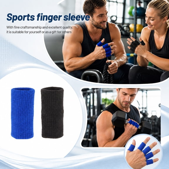 Finger Compression Sleeve Blue 2 X 0.5 Inch Elastic Support for Arthritis Swelling Basketball Sports 1 Pc Finger Protector for Joint Pain Relief Tendonitis Relief