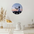 thumbnail image 2 of Lighthouse Round Wall Clock 16 Inch Beach Wall Clocks Battery Operated Silent Non-Ticking Wooden Wall Clock for Bathroom Bedroom Living Room, 2 of 7