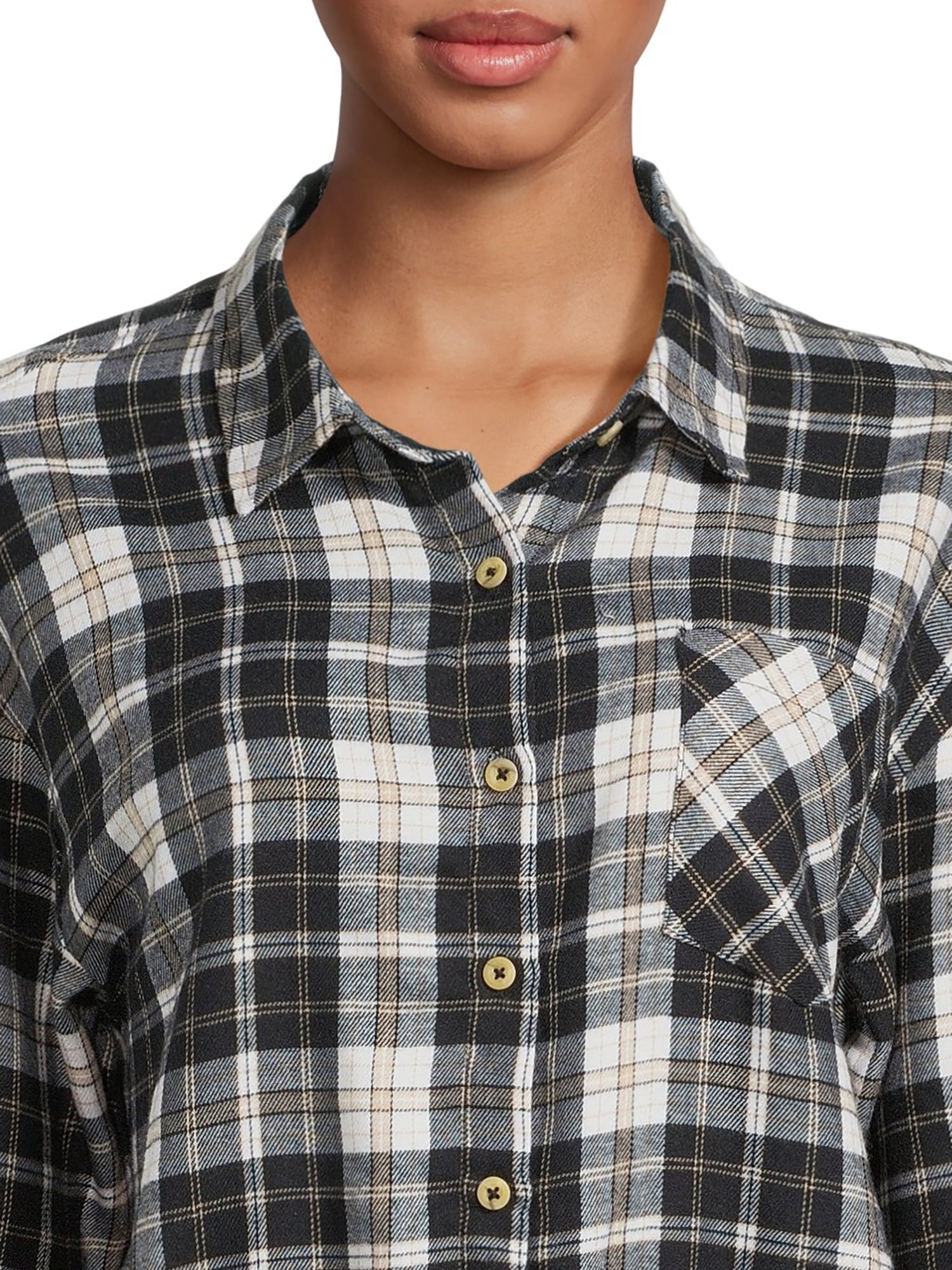Self Esteem Juniors Plaid Button-Up Shirt