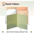 Mr. Pen- Plastic Folders with Front Pocket, 5 pcs, Assorted Colors, 2 ...
