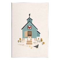 Grazing Chickens Hens Farm Animals & Insects Graphic Art Unframed Art Print Wall Art