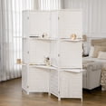 thumbnail image 2 of HOMCOM 6Ft 4 Panel Room Divider with Shelves, Partition Wall Divider, White, 2 of 10
