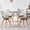 Black/Clear Gray, variant on Small Round Dining Table Set for 4, 31.5" Kitchen Table & 4 Clear Acrylic Chairs for Restaurant Bedroom Living Room, Space Saving White Table Chair Set of 4