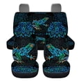 thumbnail image 2 of KUIFORTI Boho Frog Automobile Seat Cover Sets 4 Pcs, Front Seat Protector Carseat Rear Split Bench Cover Universal for Car Truck SUV Easy to Install, 2 of 7