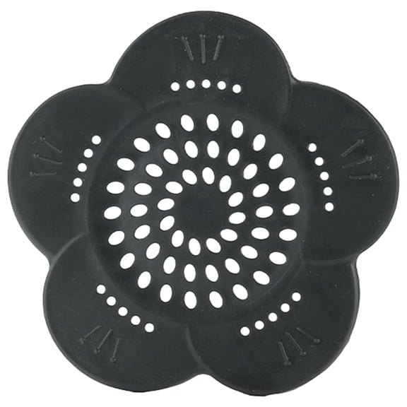 HWHCGZ 1Pc Kitchen Drain Filters Sink Drain Strainers Hair and Food Collectors Silicone Flexible Sink Strainer Drain Stopper Sink Plug for Bathtub, Bathroom and Kitchen, 5.43In, Black