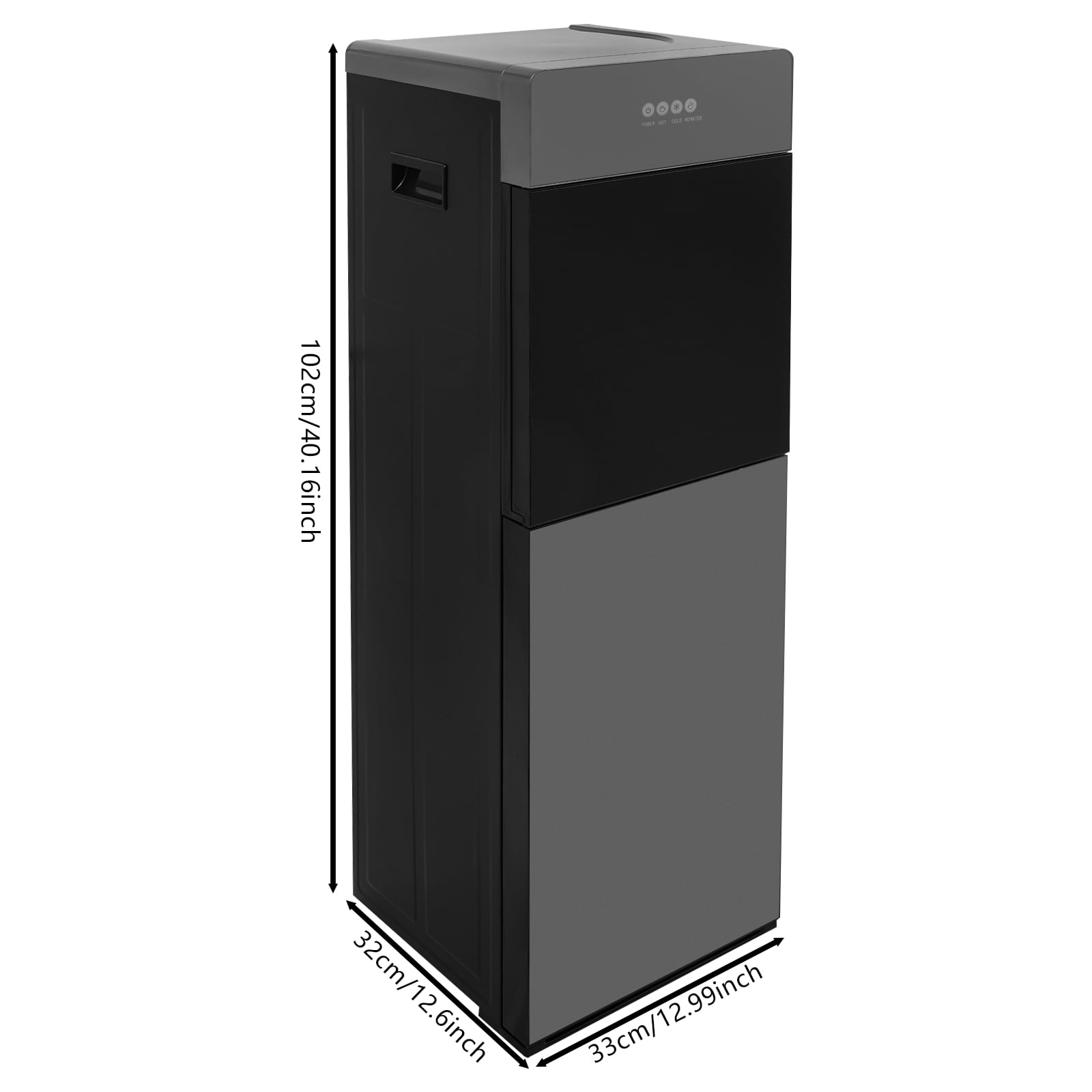 Silver Gray Bottom-Loading Water Dispenser For Homes, Offices, Nurseries, Gyms