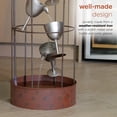 thumbnail image 3 of Alpine Corporation 44" Tall Indoor/Outdoor Bottle Shaped Water Fountain with Tiering Wine Glasses, 3 of 12