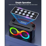 Karaoke Machine, Portable Bluetooth Speaker with 2 Wireless Microphones
