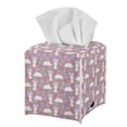 thumbnail image 7 of ZUXONGSY Easter Rabbit Square Tissue Box Cover 2 Packs PU Leather Tissue Cube Box Cover Modern Decorative Tissue Box Organizer Fashion Tissue Box Easter Gifts to Friends Family, 7 of 7