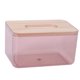 thumbnail image 2 of Caja de pañuelos transparente, caja de servilletas de madera comprimida de PP resistente al desgaste con fondo antideslizante para el hogar y la sala de estar, 2 of 3