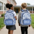 thumbnail image 5 of Xixirimido Custom 17" School Backpack for Girls Boys High School Book Bag Cute Backpack Lightweight Middle School Back Pack Daypack Elementary - Blue Horses Floral Print, 5 of 8