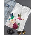 thumbnail image 3 of Hummingbirds With Flowers T-Shirt Women -SPIdeals Designs, Female Medium, 3 of 4