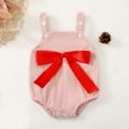 thumbnail image 2 of RMGVDSD Adorable Bow Tie Baby Girls Clothes Corduroy Romper Sleeveless Jumpsuit Cute Bodysuit Onesie Toddler One-Piece Outfit 3-6 Months, 2 of 8