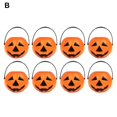 thumbnail image 1 of 8pcs Attrayants Bonbons Seau Poignée Conception Pc Forme de Citrouille Compact Support de Stockage Portable pour Festival, 1 of 5