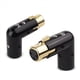 thumbnail image 2 of 10 Piezas Adaptador de Audio Enchufe Ajustable Macho una Hembra Adaptador XLR de ÁNgulo Recto 3 Negro (Adaptador XLR de 90 Grados), 2 of 7