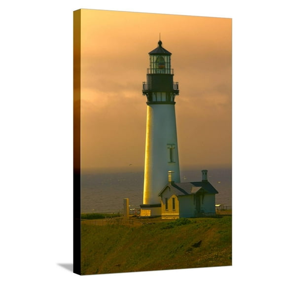 Art.com Yaquina Head Lighthouse Stretched Canvas Print Wall Art by George Johnson, 16" x 24"
