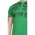 thumbnail image 5 of Cavalli Class Brilliant Green Tiger Eyes Print Fashion T-Shirt-XXL for mens, 5 of 5