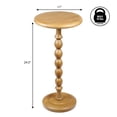 thumbnail image 4 of JONATHAN Y Augustus 24.5" Cottage Classic Spindle Wood Pedestal Round Drink Table and Decorative End Table, Natural, END3007A, 4 of 5
