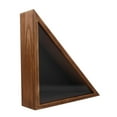 thumbnail image 4 of HOOWIFFY Wooden Triangle Flag Display Case Box Brown Storage Safe for Military, Memorial, and Keepsake Flags, 4 of 8