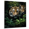 thumbnail image 2 of Designart "Tigers In Asian Painting I" Asian Metal Art Living Room, 2 of 5