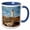 Blue/White, variant on 3drose, Canada, Nova Scotia, Louisbourg, Louisbourg Lighthouse, Dusk, 11oz Two-tone Green Mug