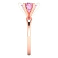 thumbnail image 3 of Solitaire Engagement Ring for Women - 2.5ct Simulated Pink Diamond in 14K Rose Gold Promise Ring, 3 of 6