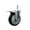 Swivel - Total Lock Brake - Black, variant on 5 Inch Black Poly Wheel Swivel 5/8 Inch Threaded Stem Caster Total Lock Brake
