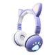 thumbnail image 2 of Audífonos de diadema Bluetooth Gadgets and fun orejas de gato con luces LED color lila, 2 of 2