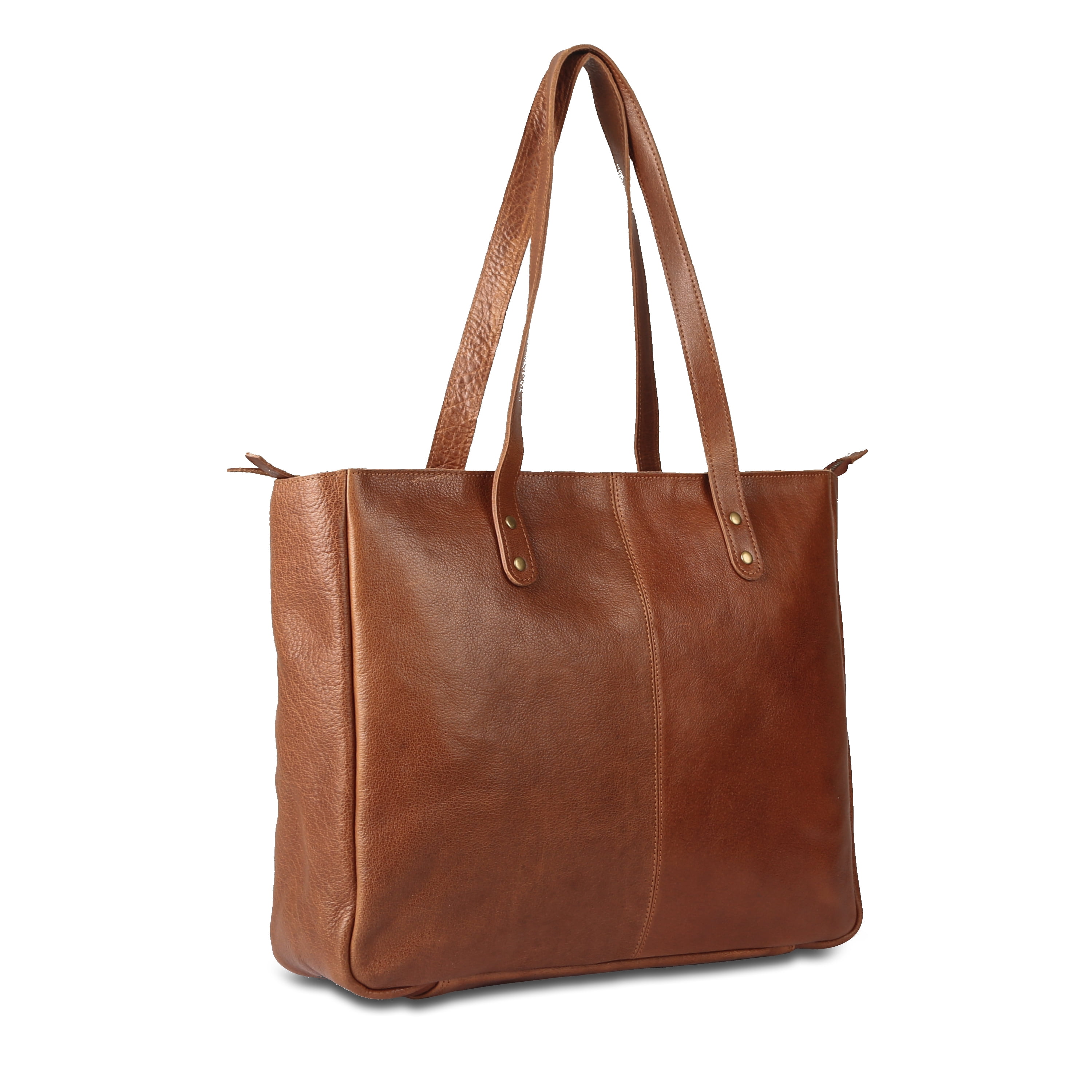 Leather Zip Tote Bag for Women Purse Satchel Travel Bag Shopping Carry Messenger Multipurpose Handbag