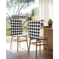 thumbnail image 3 of nqOlkjepod Black and White Checkered Chair Covers Set of 8, Decorative Chair Back Cover, Farmhouse Buffalo Plaid Dining Room Chair Slipcovers Removable Chair Protectors Covers for Party Banquet, 3 of 7