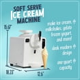 thumbnail image 2 of Nostalgia Máquina de helado y postre congelado de fácil dispensación, hace 1 cuarto de helado, batidos, yogur helado, gelato en minutos, sándwiches de helado, con pantalla LED, color blanco, 2 of 5