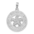 thumbnail image 1 of Quality Gold QC9914 Sterling Silver Textured Siesta Key FL Starfish Pendant, 1 of 1