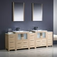 thumbnail image 2 of Fresca  Torino 84-inch Light Oak Modern Bathroom Double Vanity with Undermount Sinks, 2 of 4
