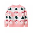 thumbnail image 4 of SYNPOS Toddler Kids Baby Girl Sweater, Cute Elk Print Christmas Sweaters Pullover Sweatshirt Top Fall Winter Clothes 2-7 Years, 4 of 7