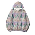 thumbnail image 1 of WEAIXIMIUNG Robe Sweat à Manches Courtes Mode Décontractée Imprimé de Noël à Capuche Manches Longues Top2, 1 of 3