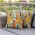 thumbnail image 2 of Outdoor Pillow Covers Middle Century Geometric Art Waterproof Pillow Cases 18x18 Set of 2, Retro Nordic Abstract Arch Throw Pillow Cover Pillowcase for Patio Balcony Couch Garden, 2 of 9