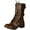 Light Brown, variant on Soda Dome Mid Calf Height Women's Military / Combat Boots