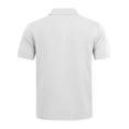 thumbnail image 3 of GrmtClth Men's Casual Diamond Pattern Polo Shirt Dual Pocket Short Sleeve Button Placket Top White 2XL, 3 of 5