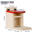 thumbnail image 2 of Urban Deco Squirrel Feeders for Outside Garden, Wooden Squirrel Feeder Box,Squirrel Feeding Stations with Green Cover, Easy to FillSquirrel Feeding House(Red-1pk), 2 of 6